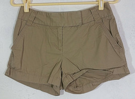 J Crew Womens Shorts Size 0 Khaki Chino Mini Broken In Classic Twill Wea... - $9.99