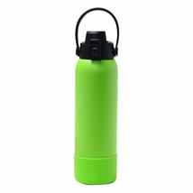 Aquatix Double Wall Insulated 32 Ounce Lime Bottle with Silicon Shock Scratch an - £21.43 GBP
