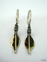 Vintage Antique earrings tribal old silver earring pair gypsy jewellery - $67.32