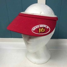 Vtg Nascar Chase Authentics Greg Biffle #16 red Visor Cap w/ terry cloth - £21.15 GBP