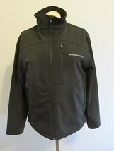 FOSSA Mens Logo Jacket Guggenheim Black Zippers Fleece Lined Adjustable Waist XL - £39.19 GBP
