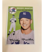 Mickey Mantle Topps style 1954 custom card by Bob Lemke #254 - $20.00