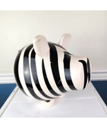 Salt &amp; Pepper Large Zebra Oink Ceramic Piggy Bank - $22.77