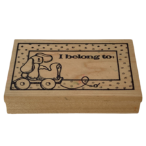 Daisy Kingdom I Belong To Rubber Stamp Bunny Book Plate Library School R11  - £7.86 GBP