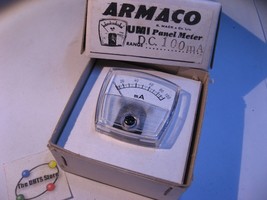 Armaco UMI UM1 Panel Meter 0-100 DC mA Milli-Amps 1-5/16 inch - NOS Qty 1 - $10.44