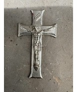 Vintage Cross Crucifix Jesus Christ Silver Tone Italy INRI Christian Pen... - $221.89 MXN