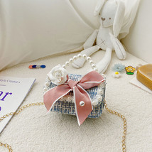Girl&#39;s Crossbody Bag Flower Pearl Handbag Bow-knot Rabbit Shoulder Pocket Coin P - £19.19 GBP