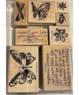 Stampin Up! Butterfly Of Happiness Rubber Stamp Set Of 8 With Inspiratio... - €14,84 EUR