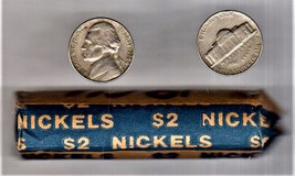 Jefferson Nickels coin 1964 - one $2 Roll of Nickels - $9.95