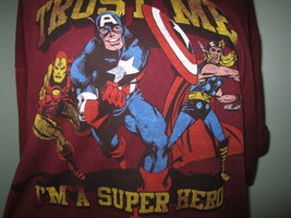 Mens Marvel Avengers Shirt TRUST ME I&#39;m a SUPER HERO XL NEW - £12.50 GBP