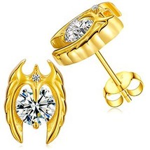 New Orginal Design Angel Wings D VVS Moissanite Stud Earrings Exquisite 925 Ster - £31.10 GBP