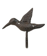 Set Of 2 Rustic Whimsical Cast Iron Hummingbird Wall Coat Towel Keys Hoo... - $404.84 MXN