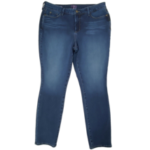 NYDJ Not Your Daughters Alina Legging Jeans Womens size 14 Tummy Tuck Blue - £25.09 GBP