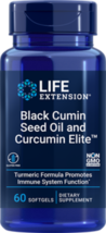 MAKE OFFER! 2 Pack Life Extension Black Cumin Seed Oil And Curcumin Elite 60 gel image 1