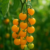 120 Gold Nugget Cherry Tomato Seeds, Organic Heirloom, Yellow Tomatoes - $8.91