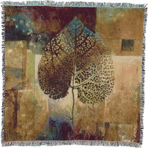 Jae Dougall&#39;S Abstract Autumn Blanket - Gift Garden Floral Leaf Lap, 54 X 54 - £50.79 GBP