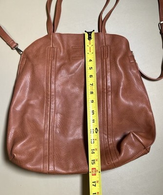 Antik Kraft Woman’s 2 Piece Purse Set Cognac-1 Tote With A Removable Smaller Bag Item image 11