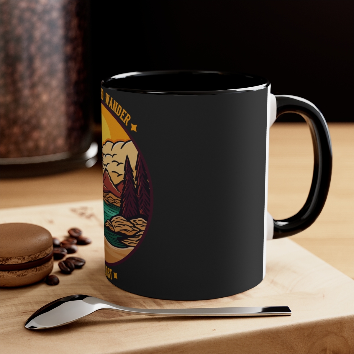 Custom Accent Coffee Mug: Vibrant Two-Tone Design with Comfortable Handle - $16.48