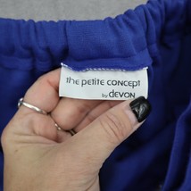 Devon Skirt Womens 10 Blue A Line Knee Length Button Knit Pocket Elastic... - £20.55 GBP
