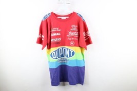 Vtg 90s NASCAR Mens XL Faded Spell Out Rainbow Jeff Gordon Racing T-Shirt USA - $98.95