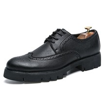 Mens Leather Shoes  Brogue Shoes Men Business Lace-up Formal Oxford  Fashion Pri - £67.03 GBP