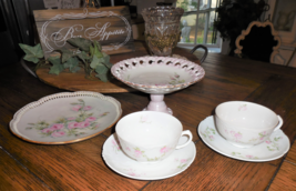 Habsburg China Mixed 6 Piece Tea Cup &amp; Saucer Set- Cake &amp; Display Plate ... - $37.98