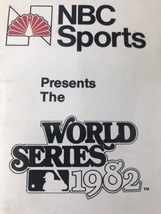 World Series Press Guide NBC Sports 1982 Information Booklet MLB Baseball - £7.88 GBP