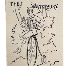The Waterbury Bike Watch 1885 Advertisement Victorian Jewelry Merritt AD... - €8,58 EUR