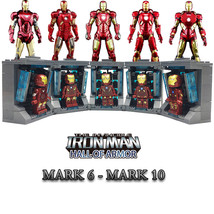 Marvel Avengers Superhero Ironman MK6 to MK10+Hall of Armor Minifgures T... - $31.99