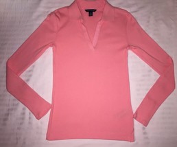 TOMMY HILFIGER Barbie Pink TOP Size: XS (EXTRA SMALL) New SHIP FREE Long... - £54.52 GBP