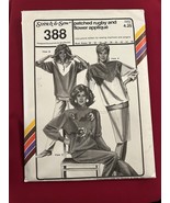 Vtg 1989 Stretch &amp; Sew 388 Patched Rugby  &amp; Flower Appliqué Uncut FF - €6,79 EUR