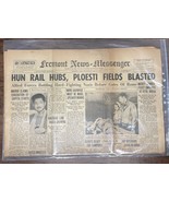 1944 Original WW2 Fremont News Messenger Newspaper Nazis Before Gates Of... - $39.59