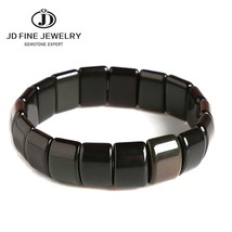 JD Pure Natural Obsidian Stone Beads Bangles & Bracelets Handmade Jewelry Huge E - £11.41 GBP