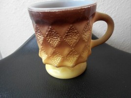 Anchor Hocking Vintage Fire King Coffee Cup Gold Brown - £5.41 GBP
