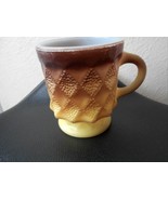 Anchor Hocking Vintage Fire King Coffee Cup Gold Brown - £5.45 GBP