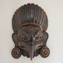 Nepalese Wooden Garuda Mask Wall Hanging 16&quot; - Nepal - £239.79 GBP