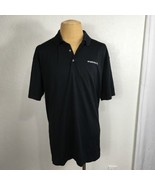 Nike Golf Polo Shirt Mens XXL Solid Black Dri-Fit Simpleview Left Chest ... - £23.64 GBP