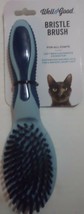 Well &amp; Good Bristle Cats Brush (S) 8&quot;L X 2&quot;W Color Pink &amp; Brown,Black,Gr... - $11.99