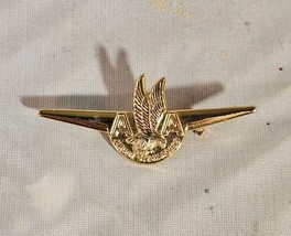 Vintage American Airlines AA Junior Stewardess Gold Tone Metal Wings Pin... - $9.89