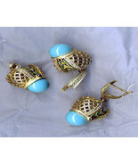 Silver Russian Handmade Catherine the Great Crown EGG PENDANT &amp; EARRINGS... - $5,493.51 MXN