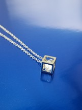 Women's Cube Necklace with Crystal In Cube *Free standard shipping* - £3.98 GBP
