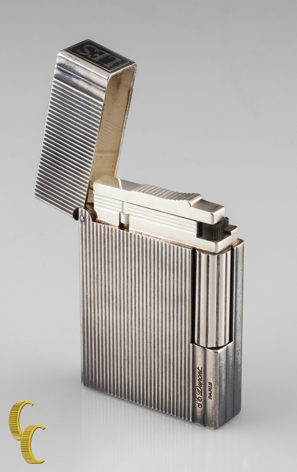 S.T. Dupont Accendino Gatsby Lignes Verticali In Tonalità Argento Item image 2