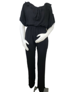 Lucy Paris Jumpsuit Womens M Black Cruise Wear Ruffled Short Sleeve Skin... - €20,60 EUR