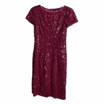 Tahari Women’s Sheath Dress Pink Sequin Short Sleeve Size 2 - £25.94 GBP