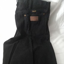 Vintage Wrangler Jeans Mens 38x36  Cowboy Cut Black Denim  MADE IN USA EUC - £32.51 GBP