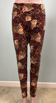 LuLaRoe Women&#39;s Red Orange Beige Leopard Print Leggings Tall &amp; Curvy (10-22) - £13.22 GBP