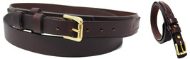 Men&#39;s Leather 1 1/4&quot; Wide Plain Casual Jean Ranger Belt  12RAA54 - $417.96 MXN