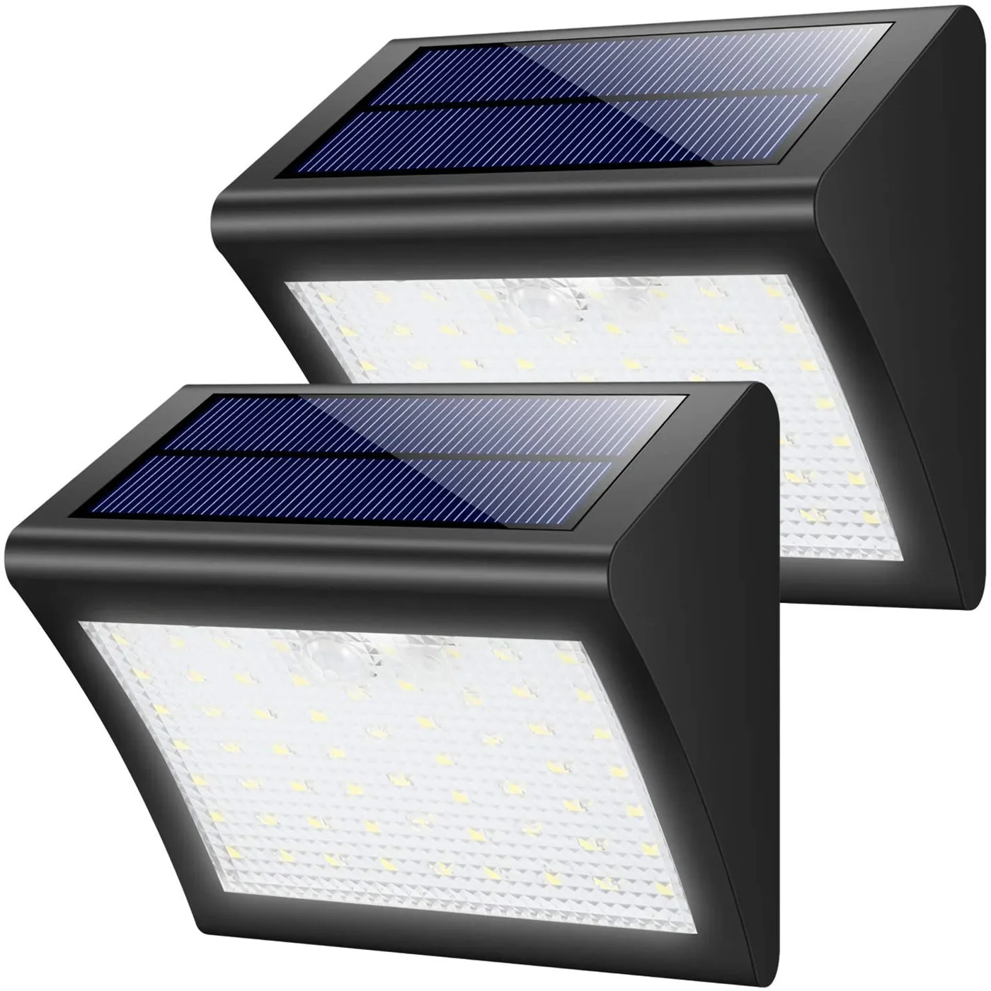 Yohencin 60 LED 2 Pack Solar Lamp with Motion Sensor Solar Wall Light Waterproof - £46.79 GBP