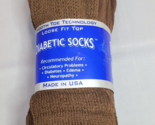 Mens Diabetic Socks Loose Fit Top Brown 3 Pair USA 10-13 Neuropathy Edem... - £14.42 GBP