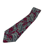 Stafford 100% Silk Paisley Purple Blue Tie USA - $8.90